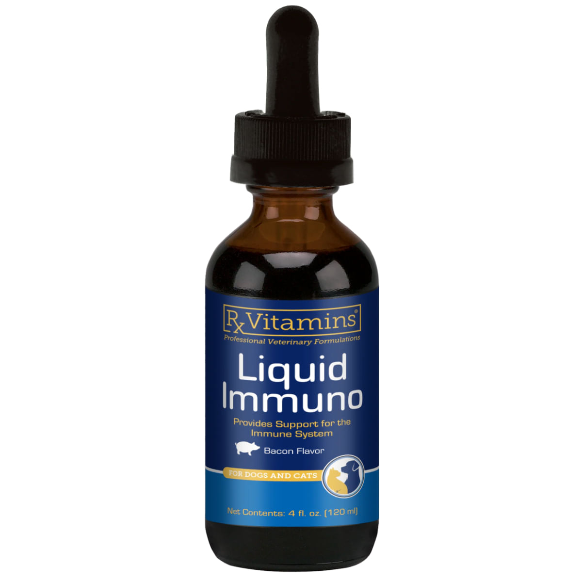 RX VITAMINS Liquid Immuno, supliment sistem imunitar câini, suspensie orală RX VITAMINS Liquid Immuno, supliment sistem imunitar câini și pisici, flacon, 120ml suspensie orală - poza 1