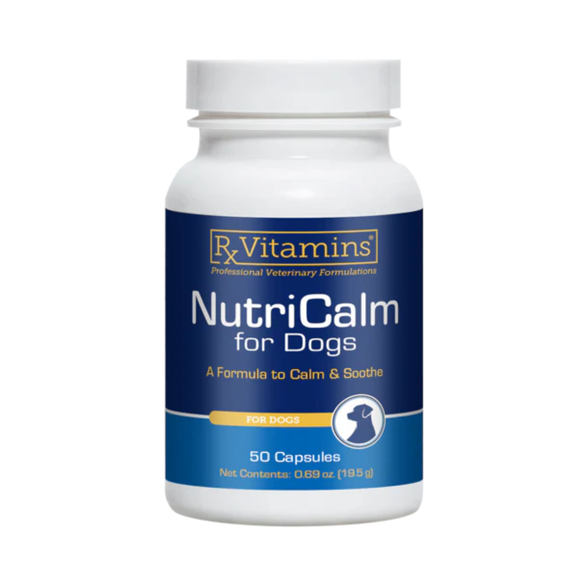 RX VITAMINS NutriCalm, supliment sistem nervos & calmante câini, capsule RX VITAMINS NutriCalm, supliment sistem nervos & calmante câini, flacon, 50 capsule - poza 2