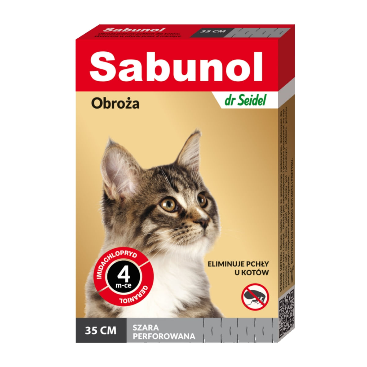 SABUNOL, deparazitare externă pisici, zgardă, 35 cm, gri, 1buc - poza 2