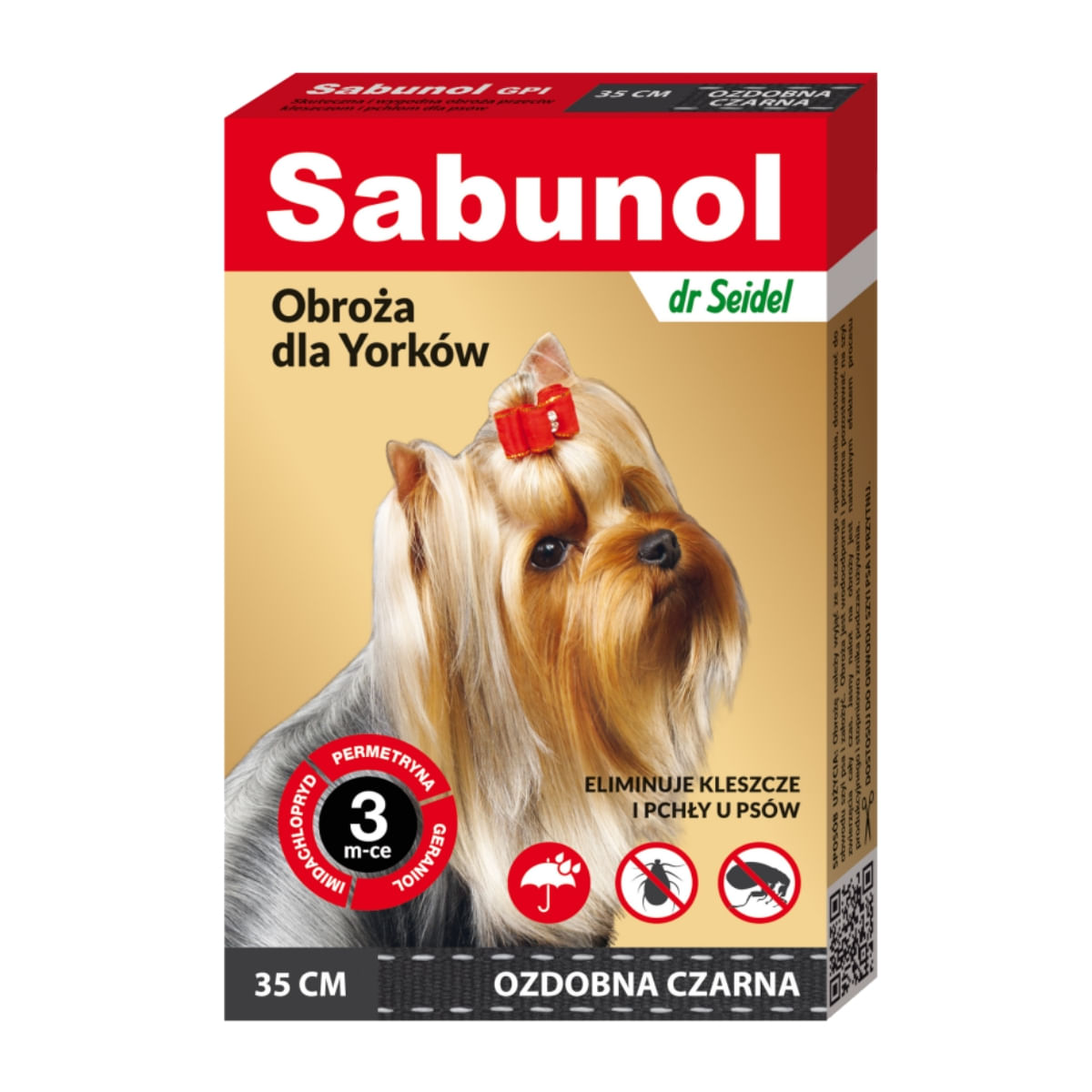 SABUNOL GPI, deparazitare externă câini, zgardă, XS-S(2 - 10kg), 35 cm, negru, 1buc - poza 3