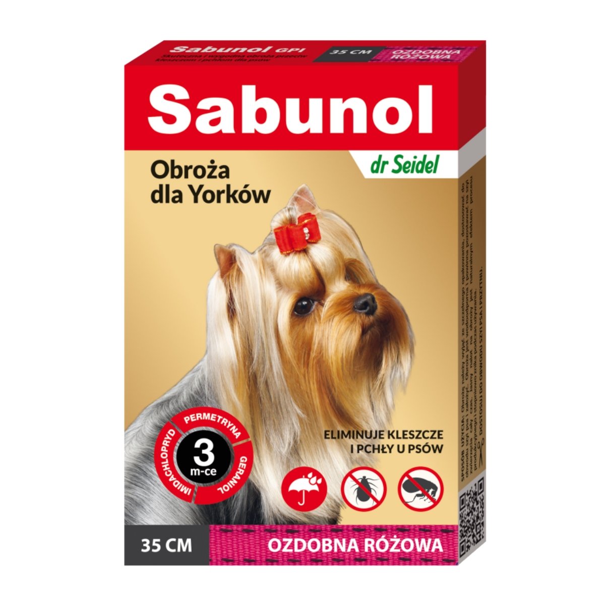 SABUNOL GPI, deparazitare externă câini, zgardă, XS-S(2 - 10kg), 35 cm, roz, 1buc - poza 2
