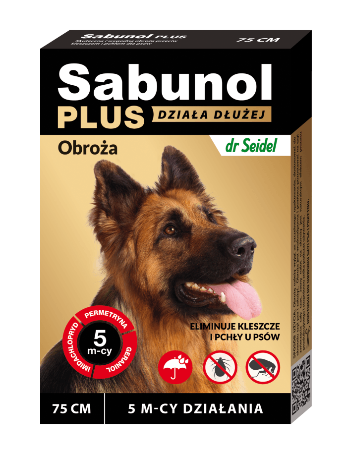 SABUNOL PLUS, deparazitare externă câini, zgardă, L-XL(25 - 50kg), 75 cm, maro, 1buc - poza 1