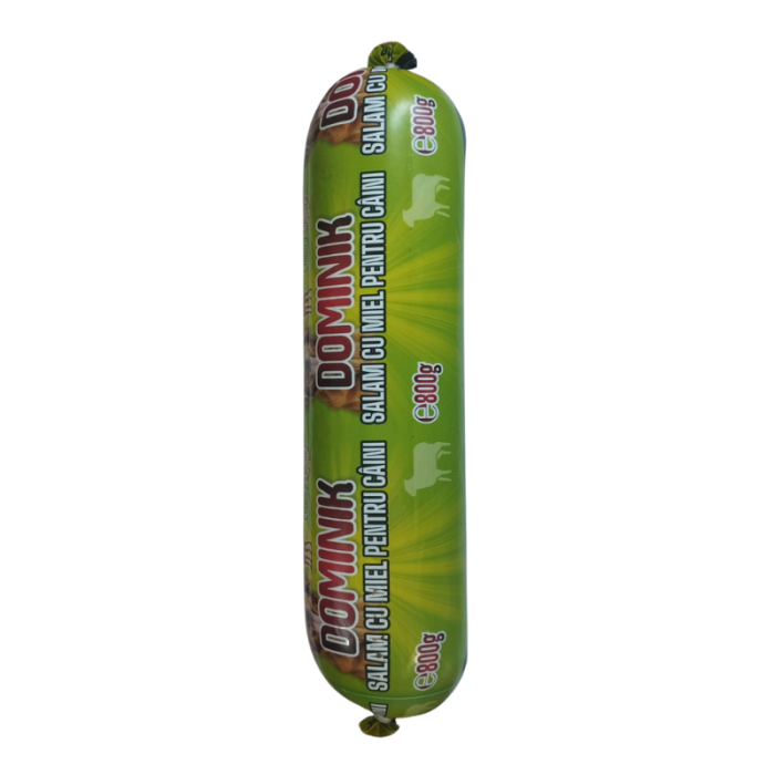 Salam pentru caini Dominik, Miel, 800g