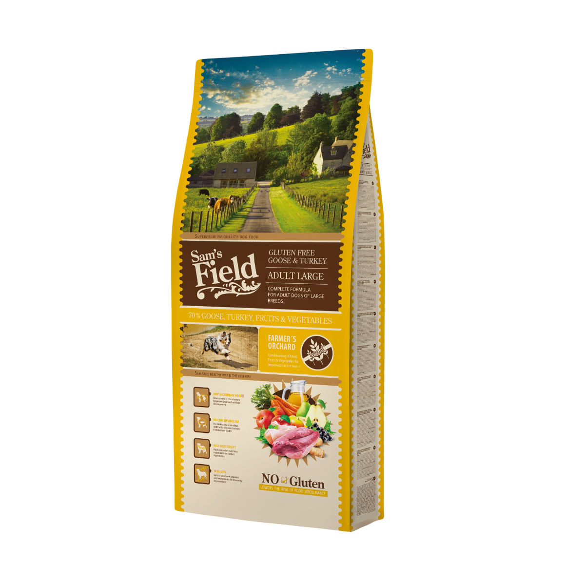 SAM'S FIELD Adult Large, L-XL, Gâsca și Curcan, hrană uscată câini, 13kg - poza 1
