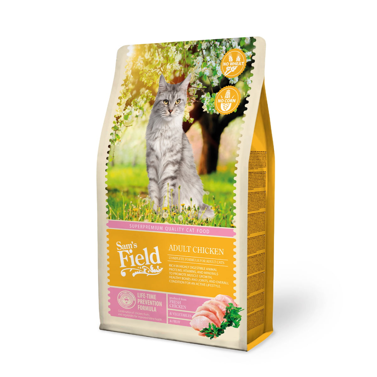 SAM'S FIELD, Pui, hrană uscată pisici, 2.5kg - poza 2