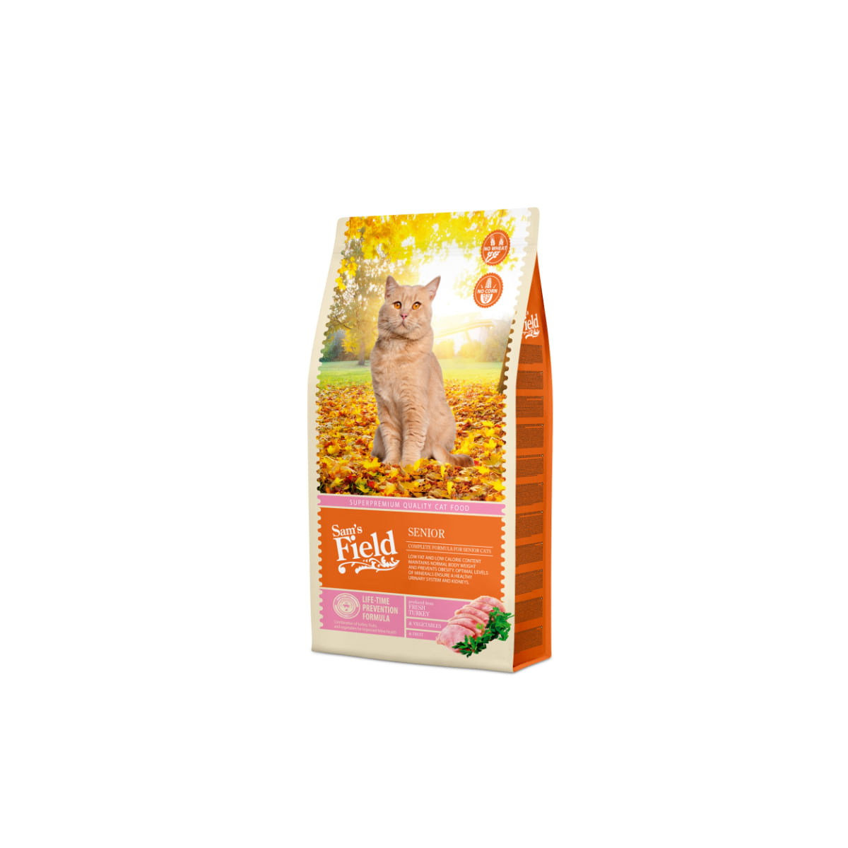 SAM'S FIELD Senior, Curcan, hrană uscată pisici senior, 7.5kg - poza 2