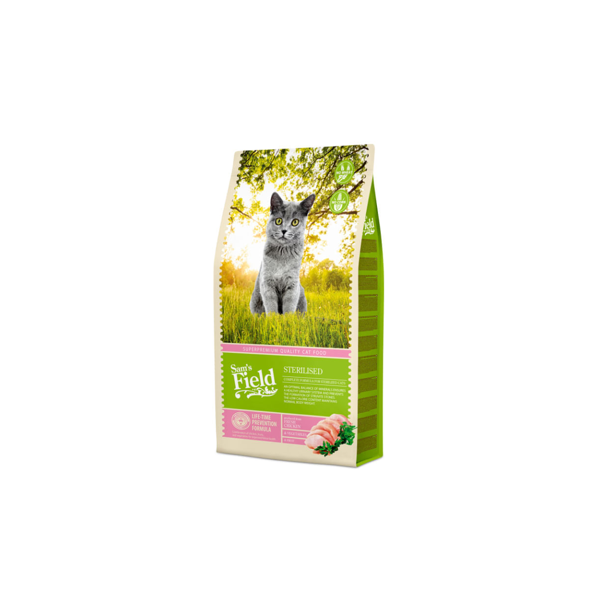 SAM'S FIELD Sterilised, Pui, hrană uscată pisici sterilizate, 7.5kg - poza 2