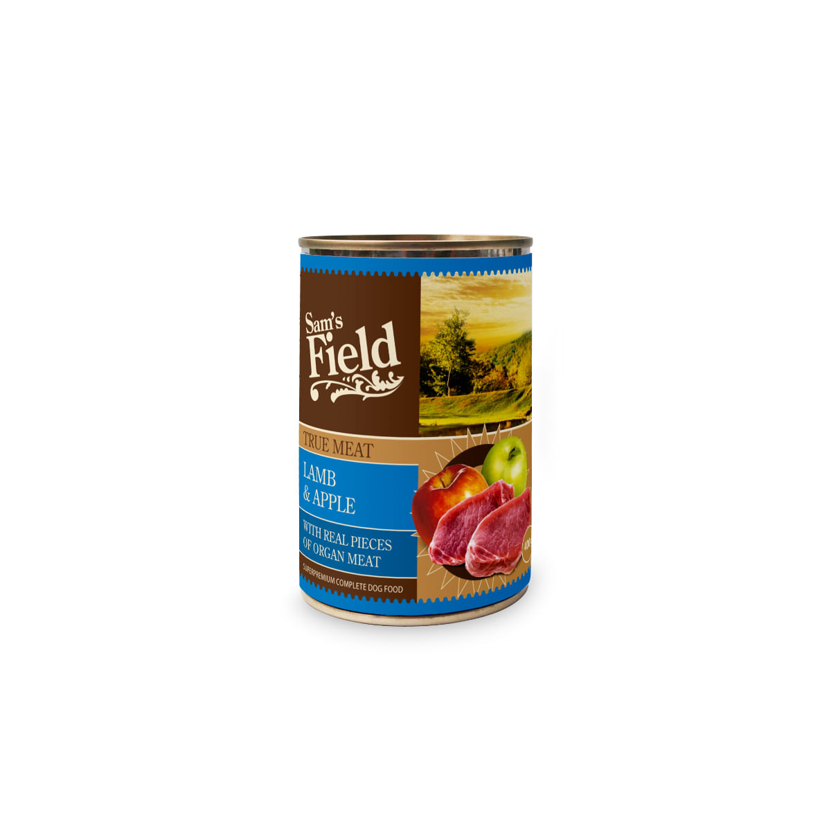 SAM'S FIELD True Meat, XS-XL, Miel și Măr, conservă hrană umedă fără cereale câini, (în aspic), 400g - poza 1
