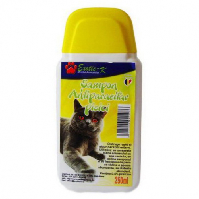 Sampon antiparazitar pentru pisici Exo 250 ml