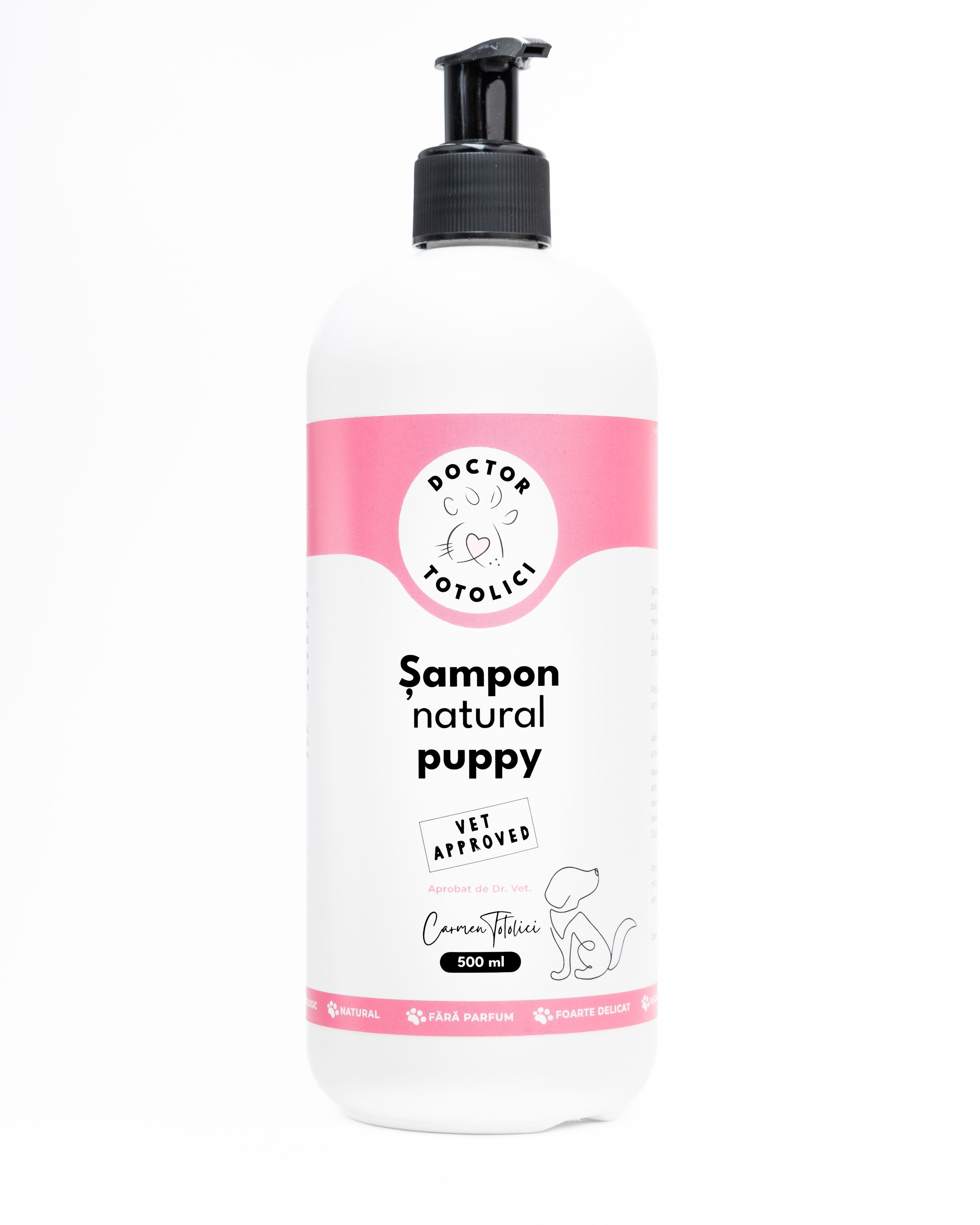 Sampon natural puppy Doctor Totolici, 500 ml
