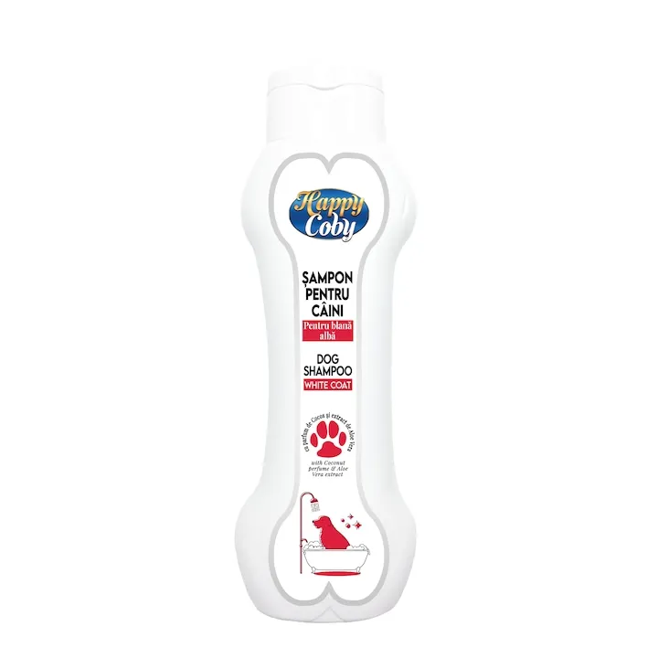 Sampon pentru caini Happy Coby Blana Alba 300 ml