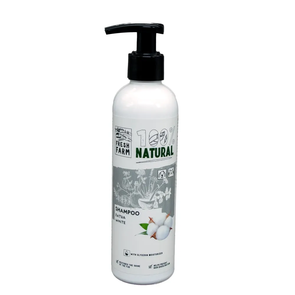 Sampon pentru caini pisici Fresh Farm Extra - White 250 ml