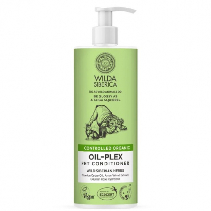 Sampon pentru caini pisici Wilda Siberica Oil Plex 400 ml