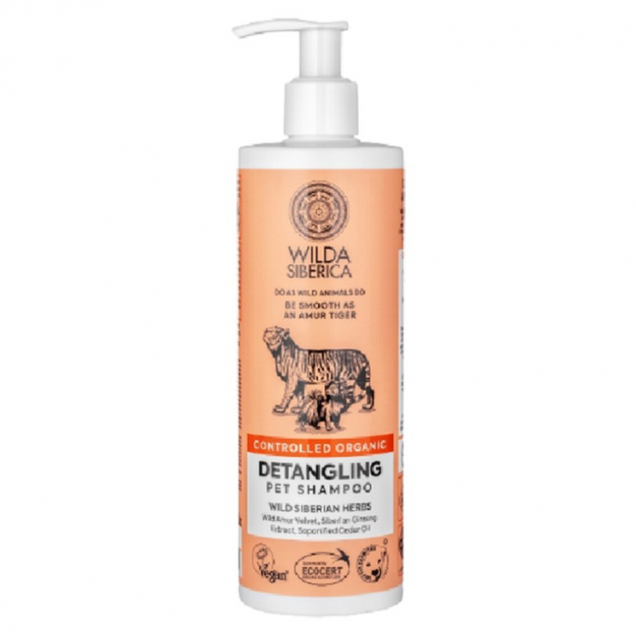 Sampon pentru caini pisici Wilda Siberica pentru descalcire 400 ml