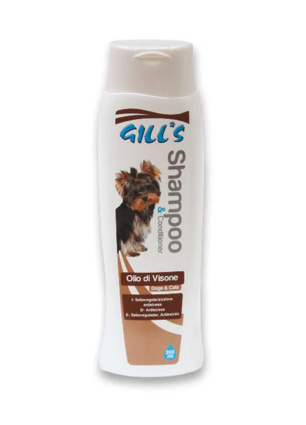Sampon si balsam cu ulei de nurca pentru caini si pisici Croci Gill s, 200 ml