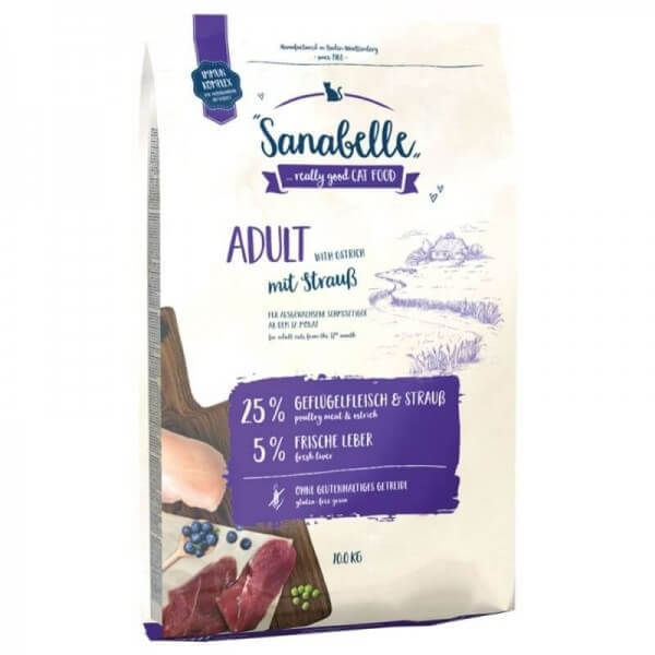 SANABELLE Adult, Struț și Afine, hrană uscată pisici Sanabelle Adult cu Struț, 10 kg - poza 1