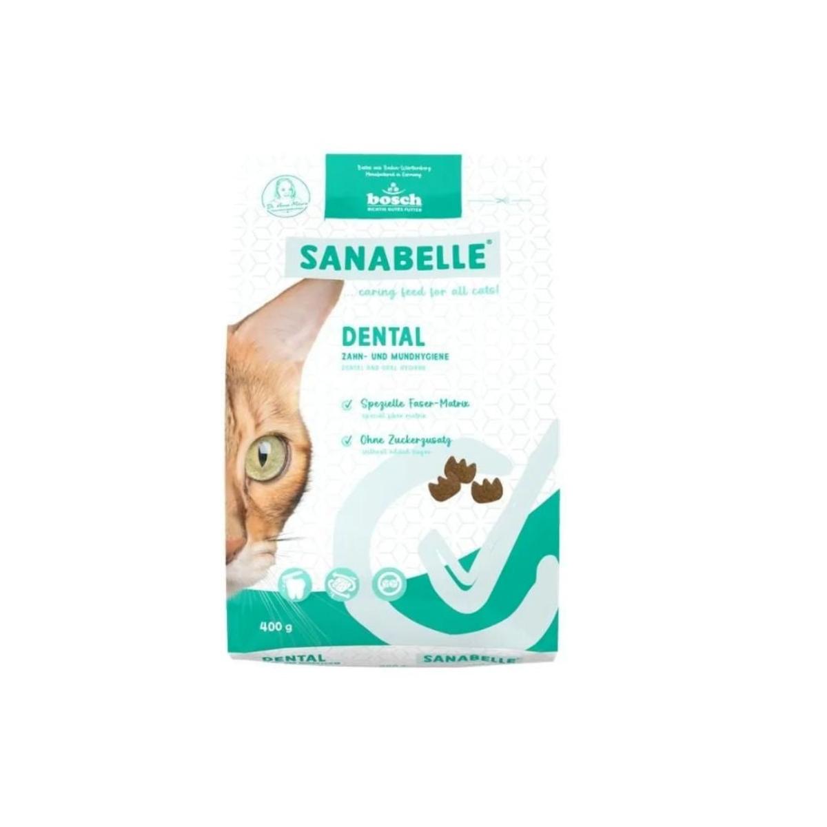 SANABELLE Dental, Pasăre, hrană uscată pisici, sensibilități dentare, 400g - poza 1