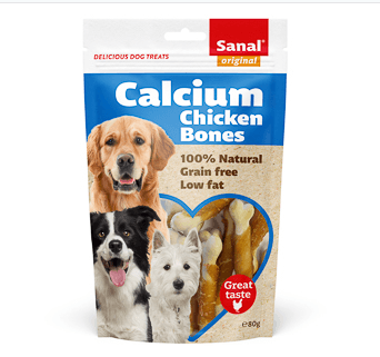 Sanal Caine cu Oase de Pui & Calciu, 80 g - poza 1