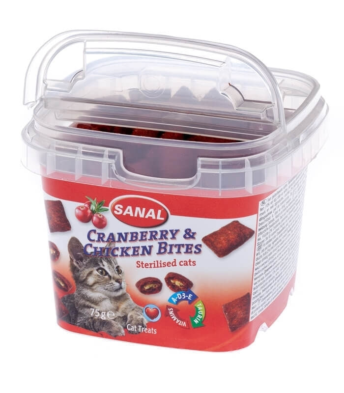 Sanal Cat cranberry and chicken bites cup 75 g - poza 2