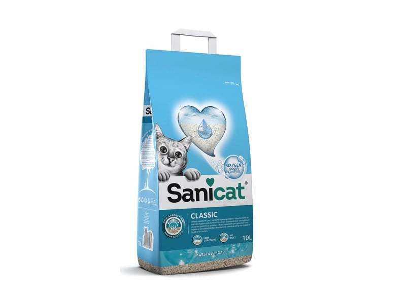SANICAT Classic, săpun Marsilia, așternut igienic pisici, granule, bentonită, aglomerant, neutralizare mirosuri, 10l - poza 1