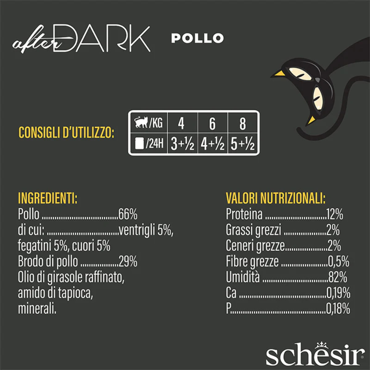SCHESIR After Dark, Pui, conservă hrană umedă fără cereale pisici, (în supă), 80g - poza 5
