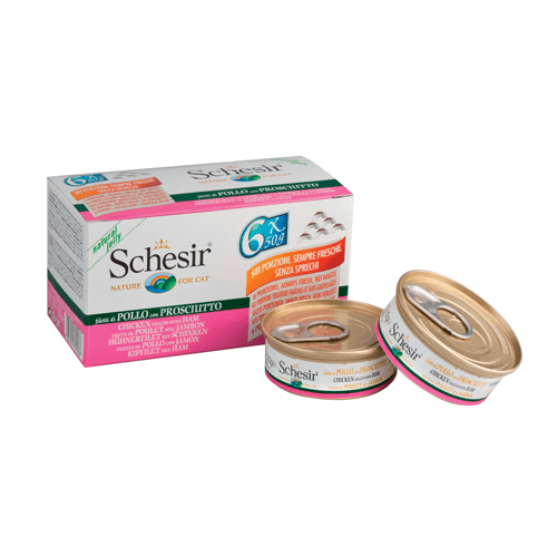 Schesir Cat Multipack Pui si Sunca 6 x 50 g - poza 2