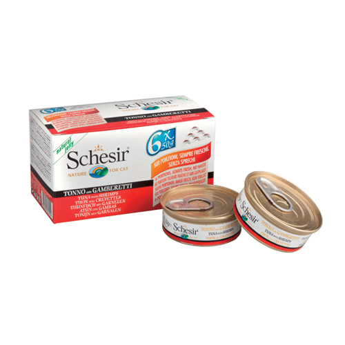 Schesir Cat Multipack Ton si Creveti 6 x 50 g - poza 1