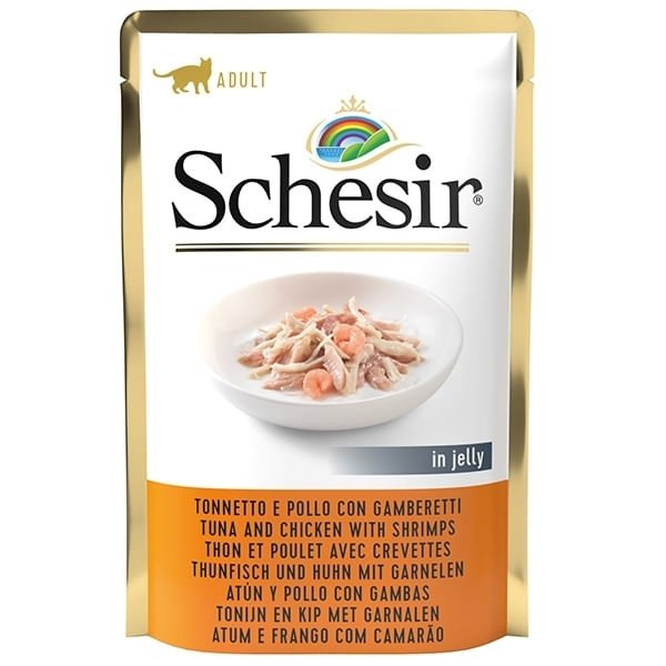 Schesir Cat Ton & Pui & Creveti in Jelly, 85 g - poza 2