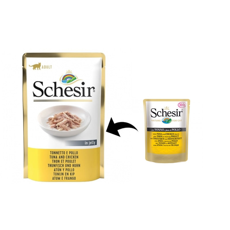 Schesir Cat Ton & Pui in Jelly, 85 g - poza 3