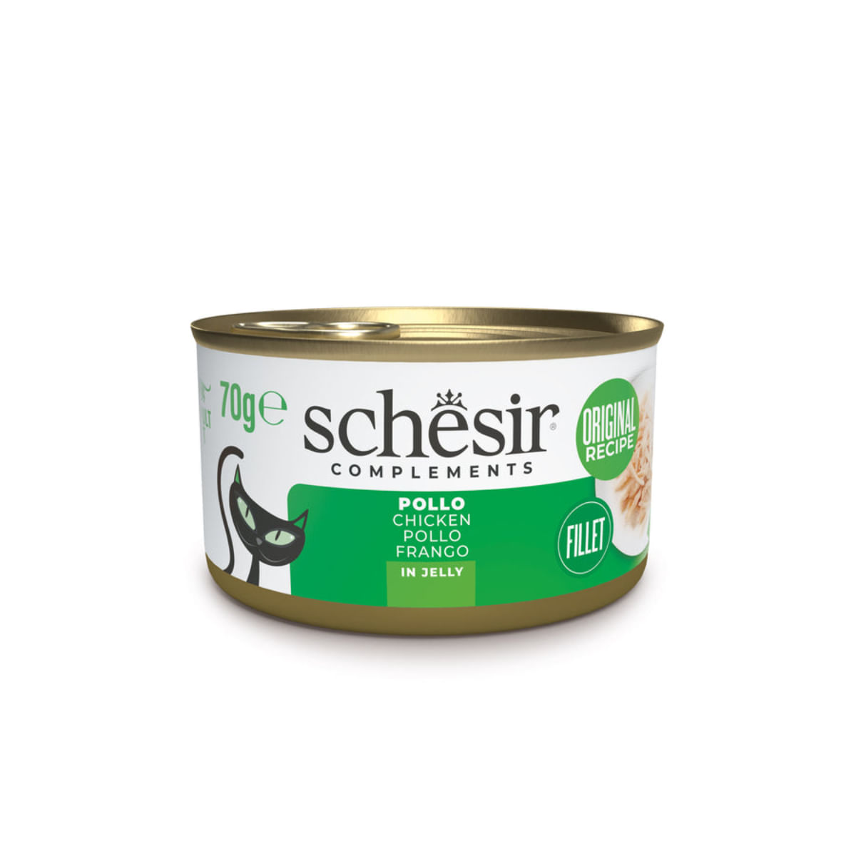 SCHESIR Complementary In Jelly, Pui, conservă hrană umedă pisici, (în aspic), 70g - poza 1