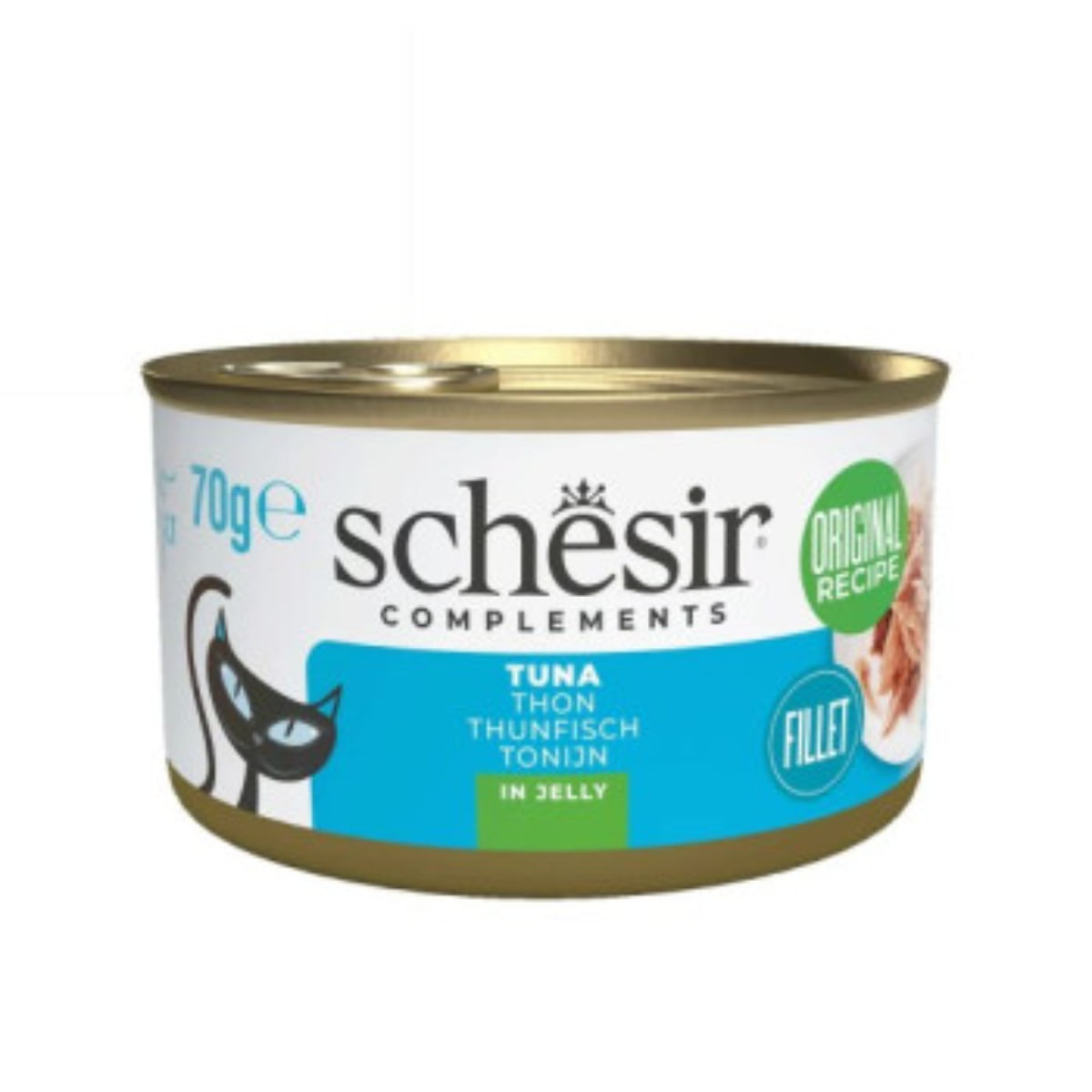 SCHESIR Complementary In Jelly, Ton, conservă hrană umedă pisici, (în aspic), 70g - poza 2