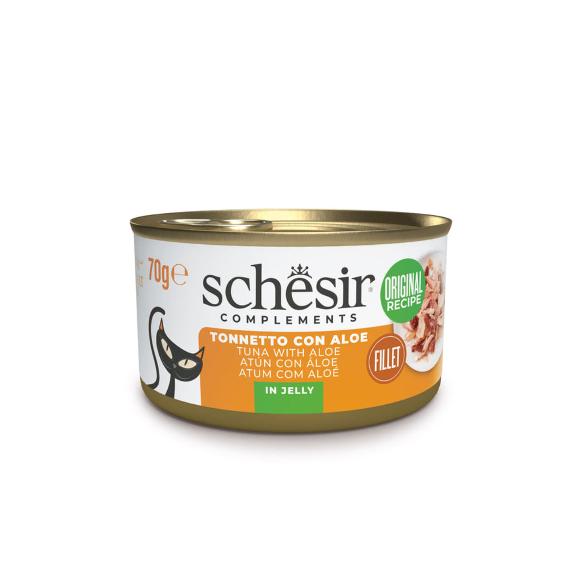 SCHESIR Complementary In Jelly, Ton și Aloe Vera, conservă hrană umedă pisici, (în aspic), 70g - poza 1