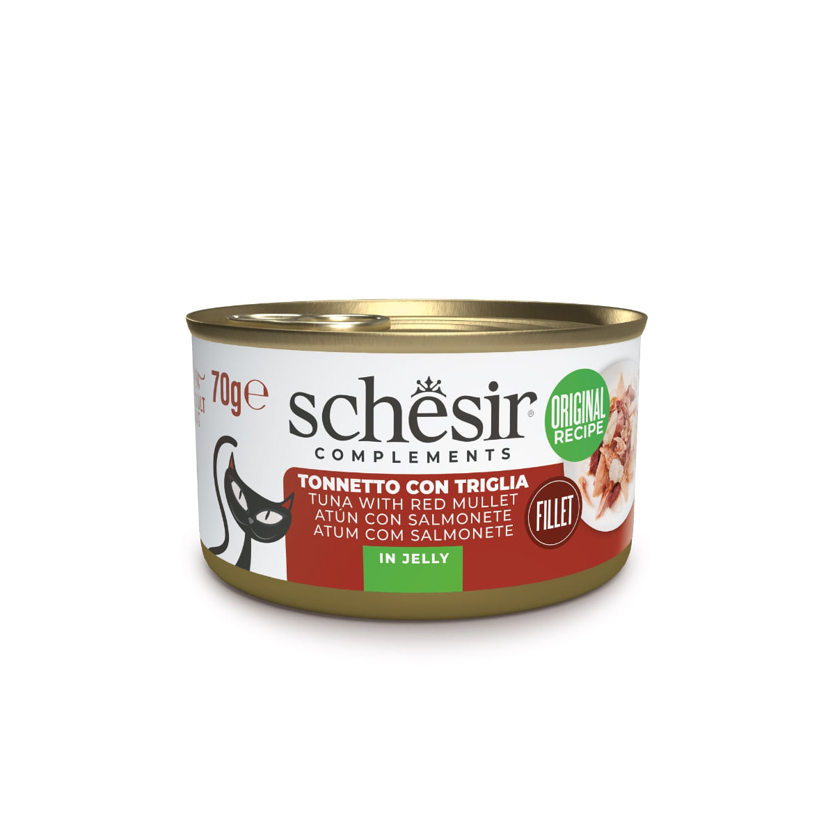 SCHESIR Complementary In Jelly, Ton și Cambula, conservă hrană umedă pisici, (în aspic), 70g - poza 1