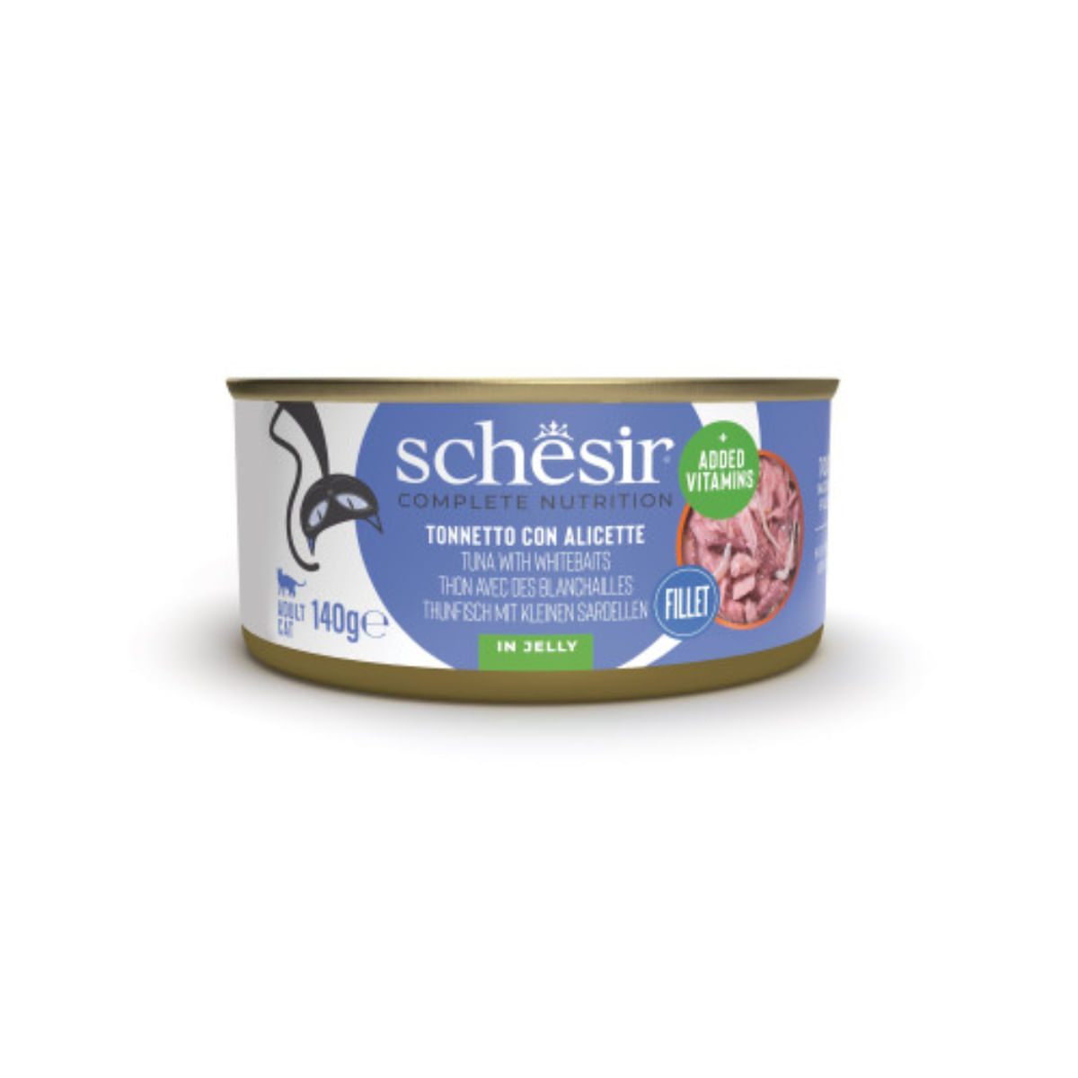 SCHESIR Complete Nutrition, Ton și Anșoa, conservă hrană umedă pisici, (în aspic), 140g - poza 2