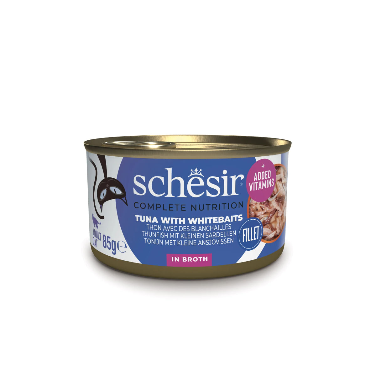 SCHESIR Complete Nutrition, Ton și Anșoa, conservă hrană umedă pisici, (în supă), 85g - poza 2