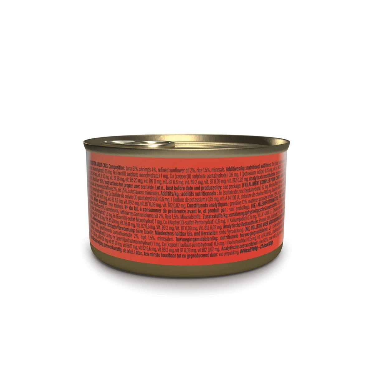 SCHESIR Complete Nutrition, Ton și Creveți, conservă hrană umedă pisici, (în aspic), 85g - poza 3
