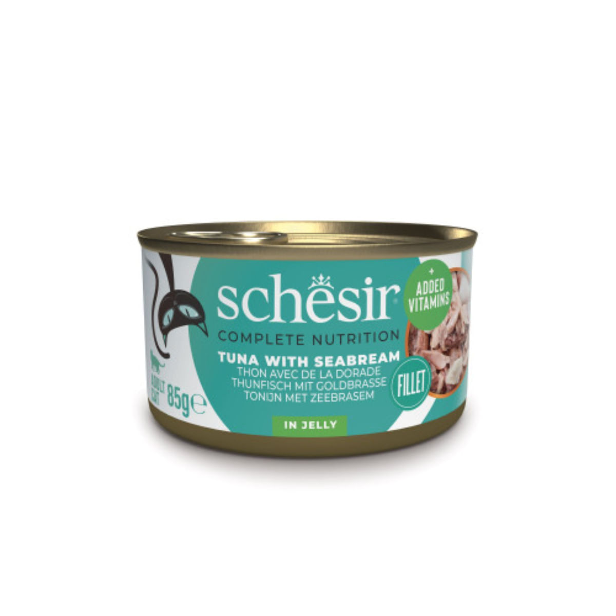 SCHESIR Complete Nutrition, Ton și Doradă, conservă hrană umedă pisici, (în aspic), 85g - poza 1