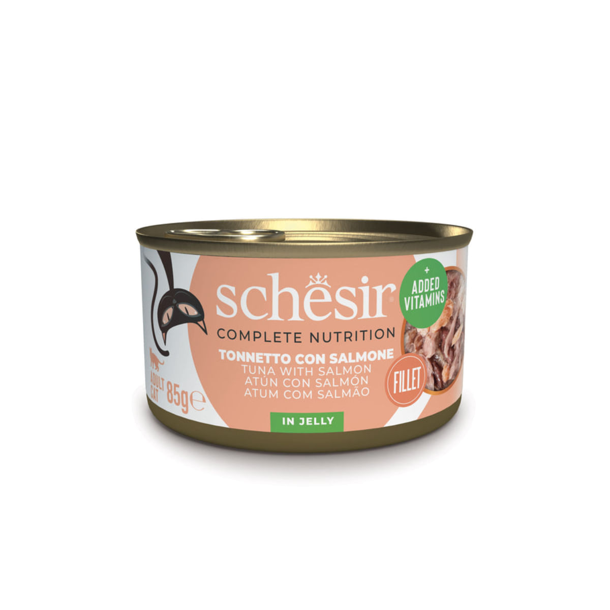 SCHESIR Complete Nutrition, Ton și Somon, conservă hrană umedă pisici, (în aspic), 85g - poza 1