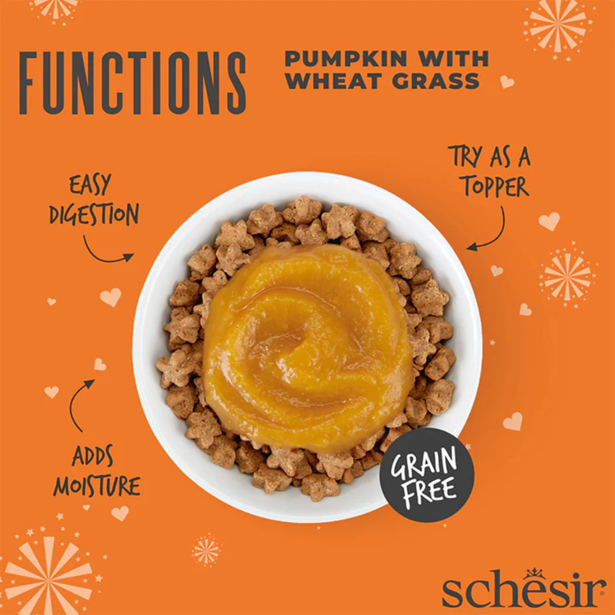 SCHESIR Functions Digestive Topper, dovleac, plic hrană umedă fără cereale pisici, sistem digestiv, (topping), 40g - poza 4