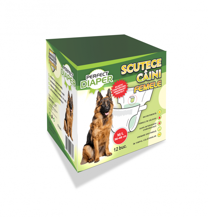 Scutece PERFECT - scutec femele M L 36-48 cm - circumferinta taliei 12 buc