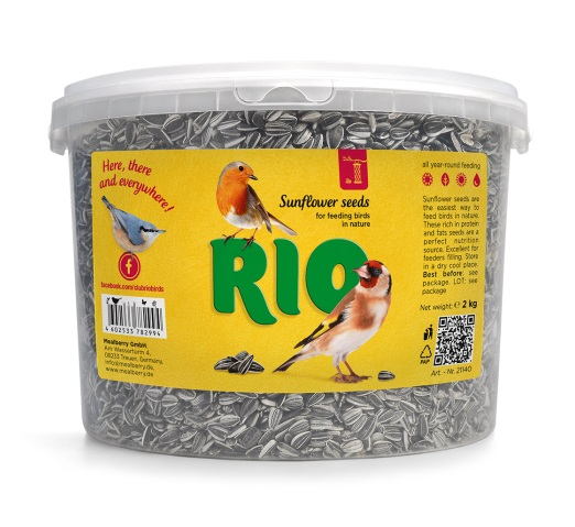 Seminte de floarea soarelui pentru pasari salbatice Rio, 2kg