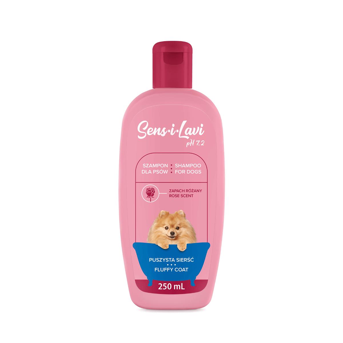 SENS-I-LAVI Fluffy Coat, șampon câini, blană pufoasă, Trandafir, flacon, 250ml - poza 1