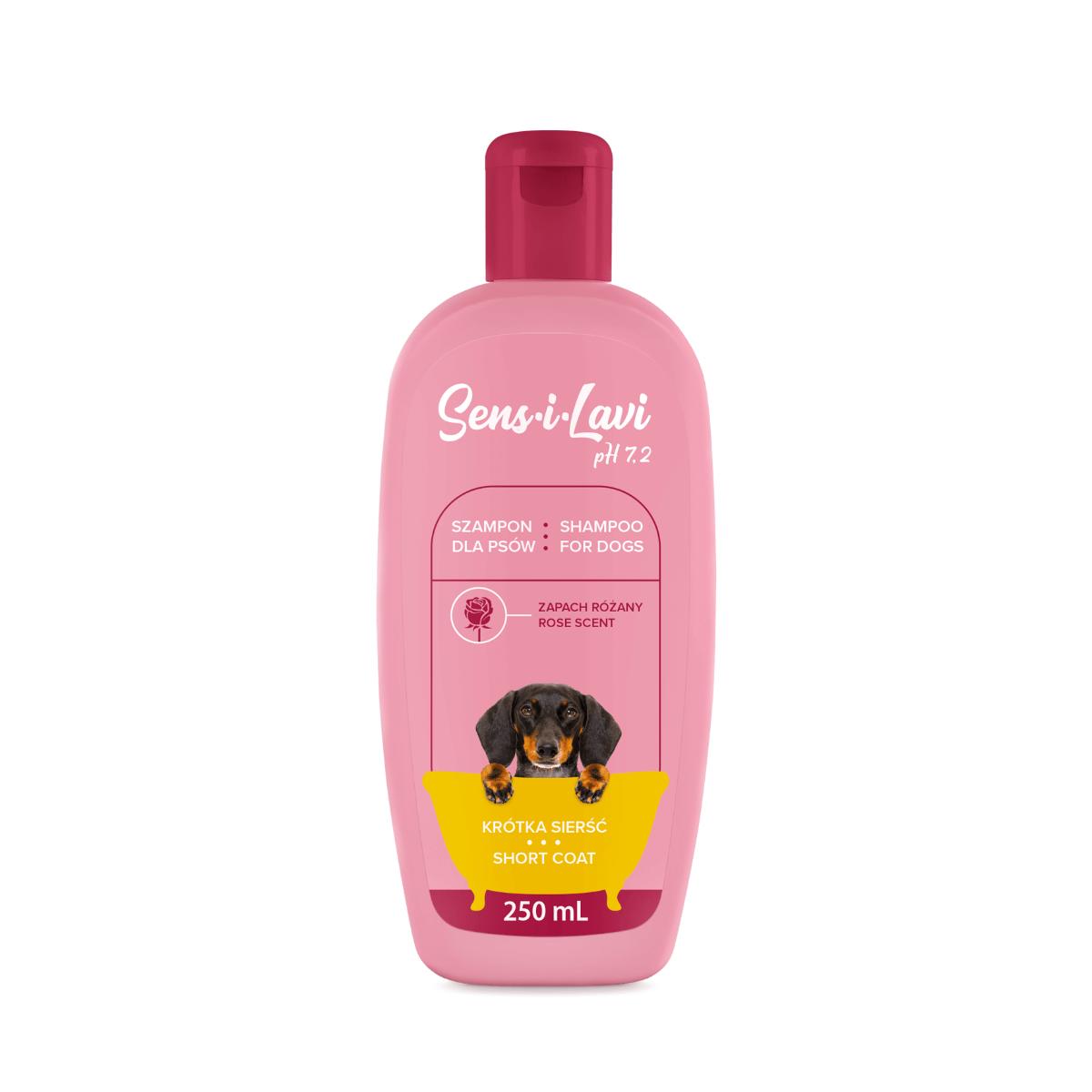 SENS-I-LAVI Short Coat, șampon câini, păr scurt, Trandafir, flacon, 250ml - poza 2