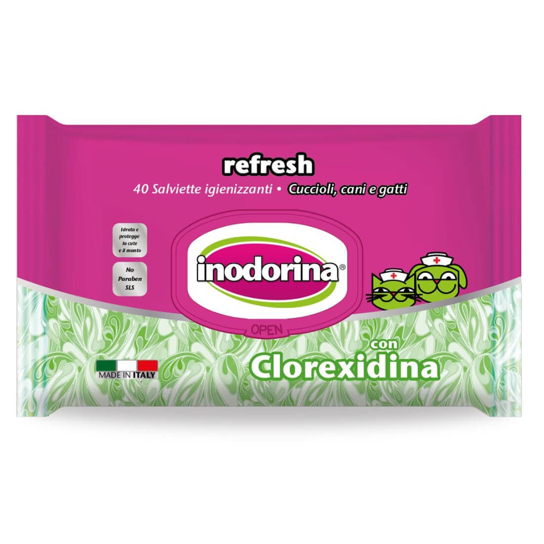 Servetele Inodorina Refresh Clorexidine, 40 Buc - poza 2