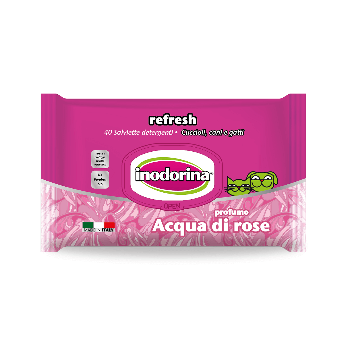 Servetele Inodorina Refresh Rose Water, 40 Buc - poza 2