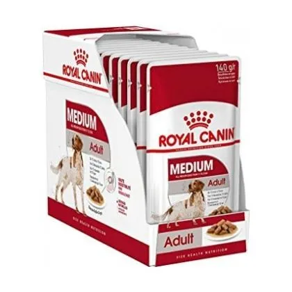 Set 10 buc x 140 gr Hrana umeda pentru caini Royal Canin Medium Adult