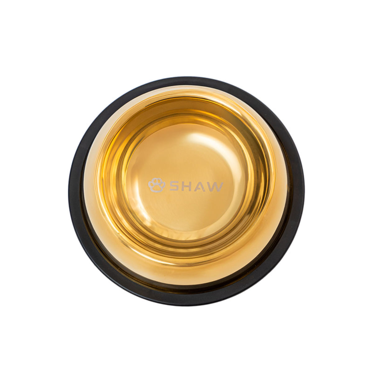SHAW, castron câini, rotund, antiderapant, inox, auriu, S-L(⌀26cm) - poza 3