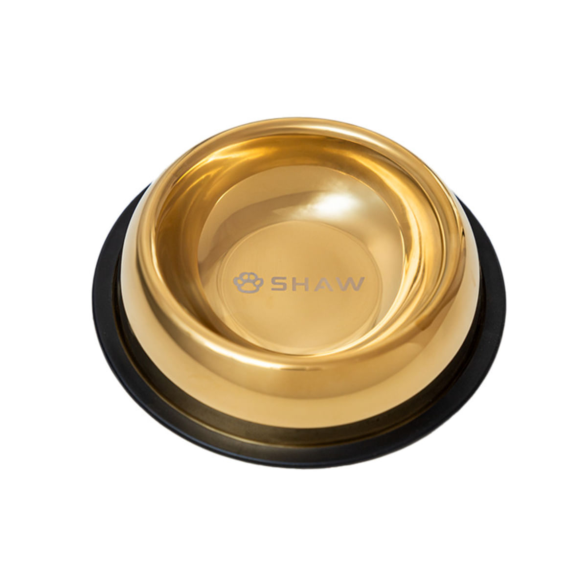 SHAW, castron pisici, rotund, antiderapant, inox, auriu, ⌀16cm - poza 4