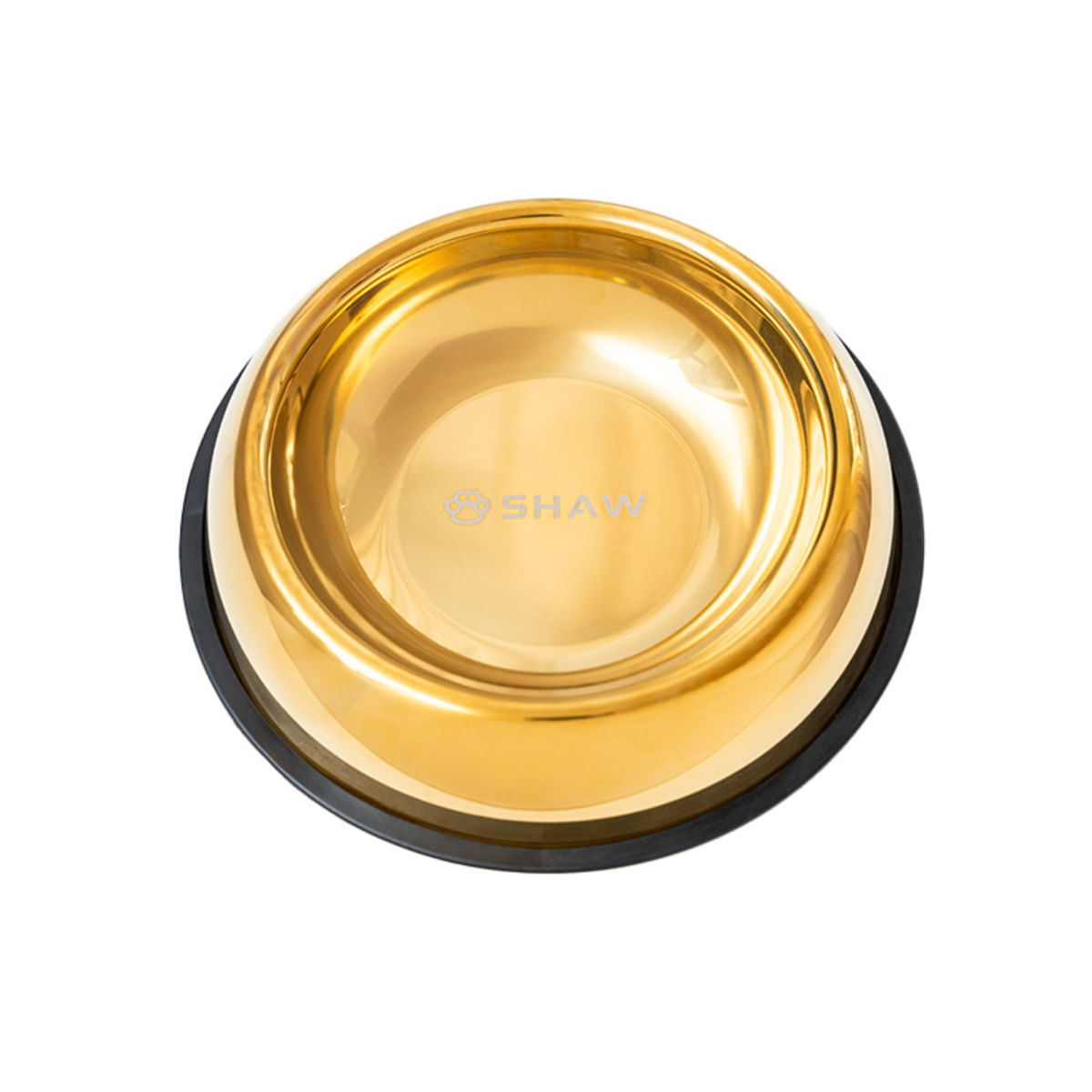 SHAW, castron pisici, rotund, antiderapant, inox, auriu, ⌀16cm - poza 5