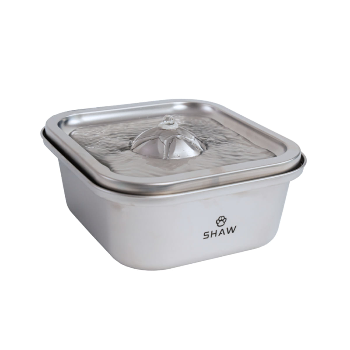 SHAW Clasic 8, fântână câini, pătrat, aplicație mobilă, inox SHAW Clasic 8, fântână câini și pisici, pătrat, aplicație mobilă, inox, argintiu, XS-M(4l) - poza 3